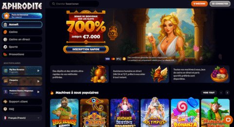 Aphrodite casino tours gratuits - Découvrez les Bonnes Offres et les Meilleurs Slots au Casino Aphrodite France